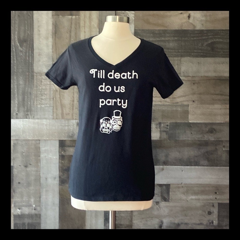 Sugar skull wedding shirt medium Dia De Los Muertos whimsigoth witchy bridal